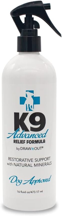 Draw It Out K9 Relief Spray Dog Itch Relief Spray, Topical Analgesic Itch Relief for Dogs