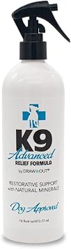 Draw It Out K9 Advanced Relief Ready-to-Use Spray, 8 oz, Dog Muscle, Joint, and Skin Comfort Spray, Naturally Derived Topical Support for Active, Senior, and Working Dogs