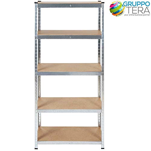 BAKAJI Scaffale Porta Oggetti 5 Ripiani Metallo