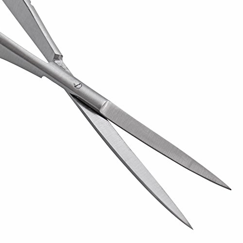 Ids Home 6" Professional Stainless Steel Aquarium Water Plant Aquascaping Trim Sharp Curved Spring Scissors Shear Tool Kit, 15Cm #TOP3