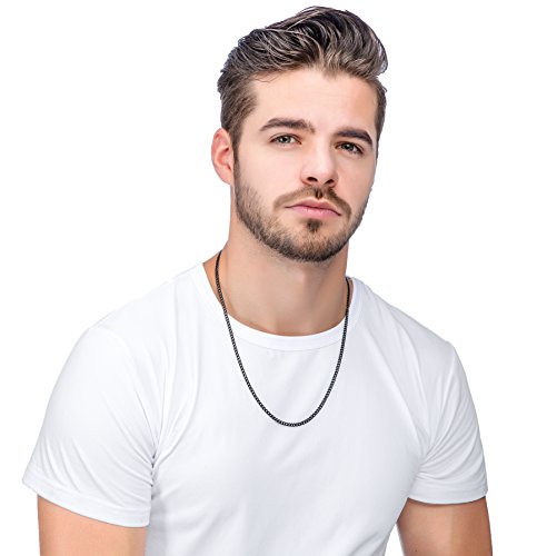 Jstyle Stainless Steel Link Curb Chain Necklace For Men Women 3 Pcs 3.5Mm 20 Inchs #TOP5