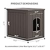 WTFGO Litter Box Enclosure, Waterproof & Weatherproof Plastic Cat House for Indoor Outdoor Use, Multi-Functional Hidden Litter Box Furniture for Living Room, Backyard, Patio, Garage
