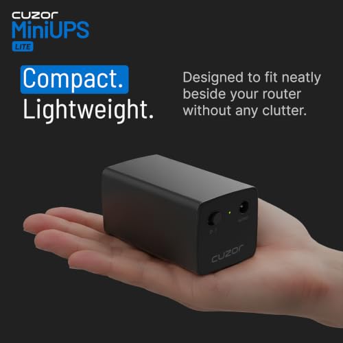 Image of Cuzor Mini UPS Lite 12V Router UPS up to 2A | Up to 4 Hours Backup | WiFi UPS Power Backup During Power cuts | 2x2600 mAh | Mini ups for Router