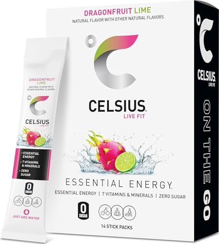 CELSIUS® On-The-Go Powder Sticks Dragonfruit...