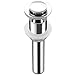 Polished Chrome Pop Up Sink Drain with Overflow, Bathroom Faucet Vessel Vanity Sink Drain Stopper