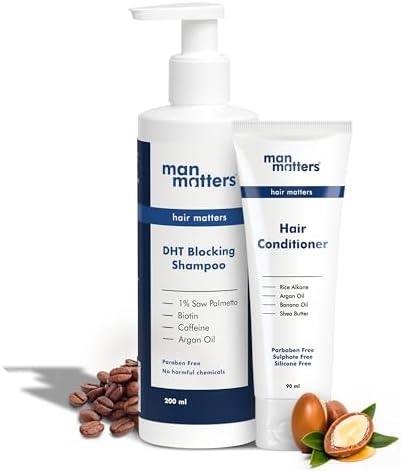 Man Matters Anti Hair Fall Shampoo 200Ml And Conditioner 90Ml For Men | | Sulphate & Paraben Free |