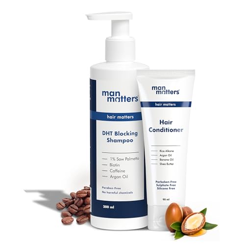 Man Matters Anti Hair Fall Shampoo 200Ml And Conditioner 90Ml For Men | | Sulphate & Paraben Free |