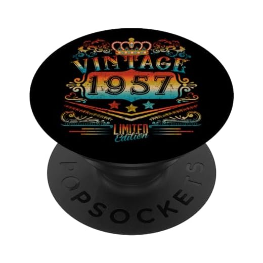 Regalos vintage de 66 años de edad, 1957, 66 para hombres y mujeres, 66 cumpleaños PopSockets PopGrip Intercambiable