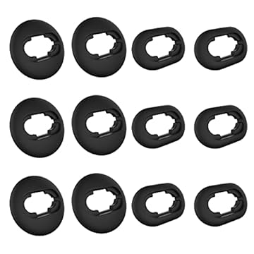 Luckvan 6 pares de pontas auriculares L/S Galaxy Buds Live Adaptador de silicone pontas auriculares de substituição para Samsung Galaxy Buds Live Acessórios Pontas de borracha para fones de ouvido de borracha, preto