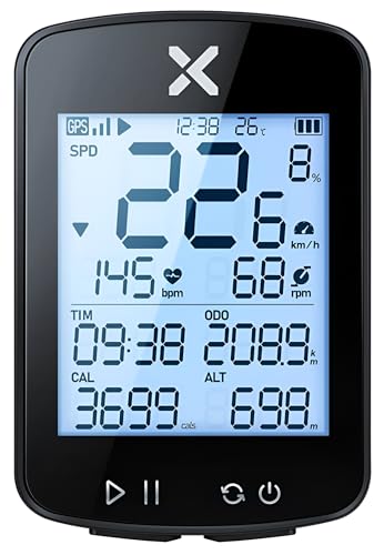 Image of XPR3SS G+ Gen2 Bicycle Computer - GPS Cycling Speedometer | Cadence & Heart Sensor Support | Waterproof ANT+ & Bluetooth Cycle GPS Tracker | 28+ hr Battery | Speed Cadence Odometer for MTB /Road
