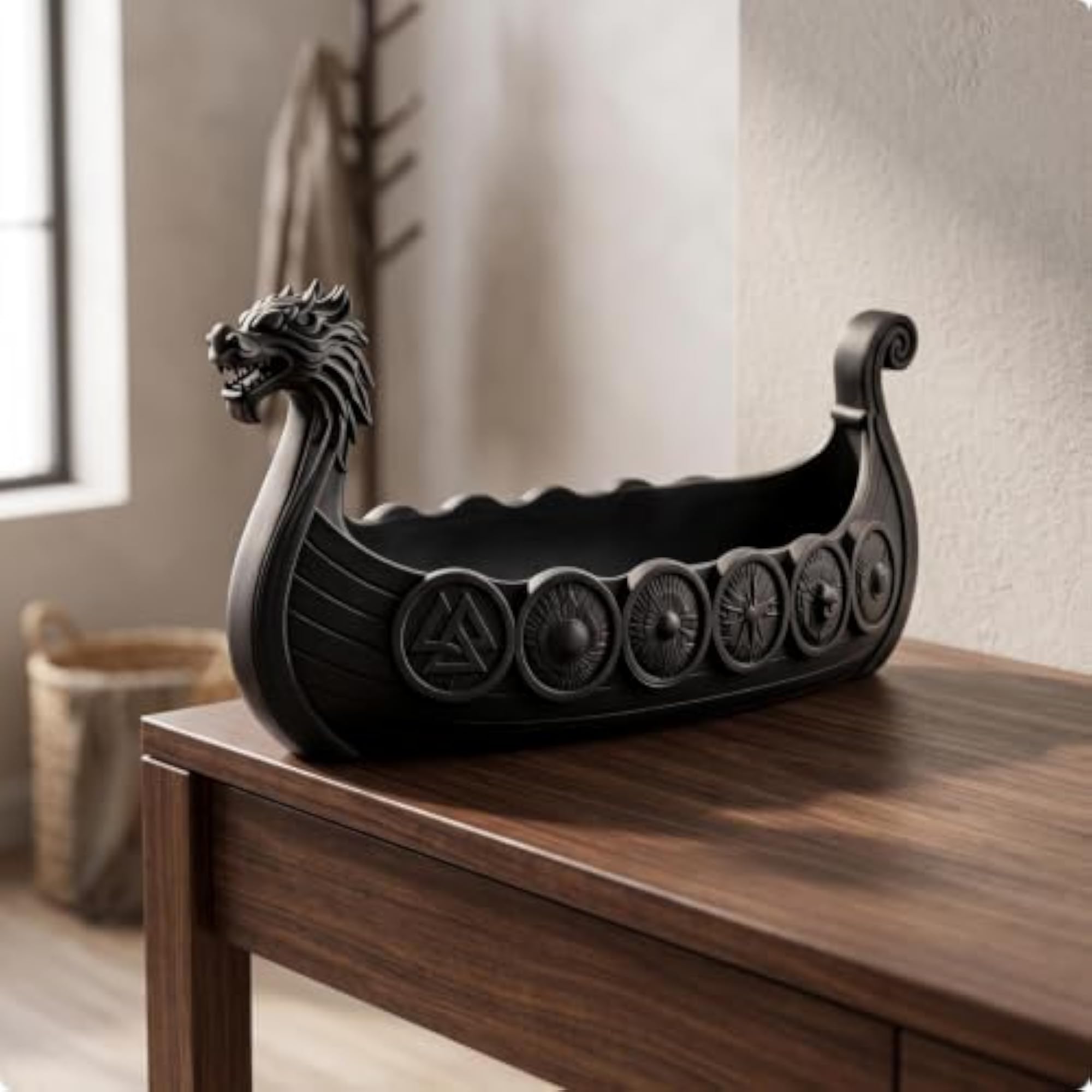 Rustic Dragon Boat Decorative Storage Box