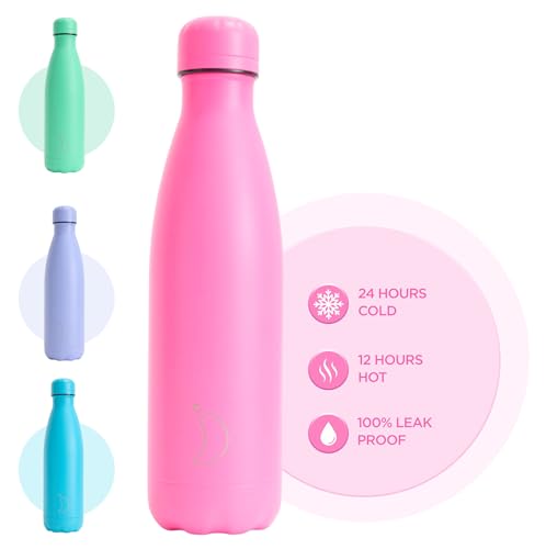 Chilly's Water Bottle | Stainless Steel and Reusable | Leak Proof, Sweat Free | Blush - Image 3
