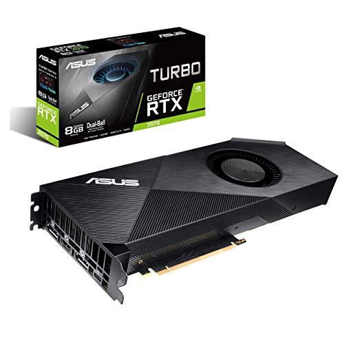 ASUS GeForce RTX 2070 8G Turbo Edition GDDR6 HDMI DP 1.4 USB Type-C Graphic Card (TURBO-RTX2070-8G) (Renewed)