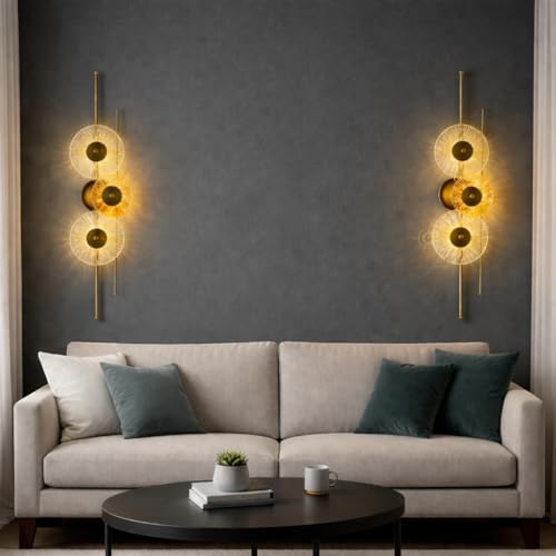 Image of Glowave Modern Golden 900mm Metal LED Long Tube Wall Light - Warm White (998 /3-900mm)