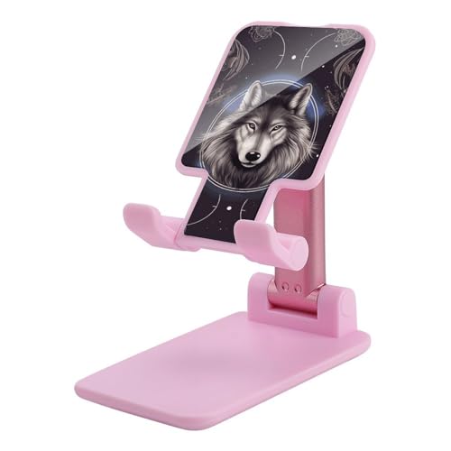 Support de téléphone pour bureau pliable motif loups réglable universel