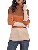 ninovino Women's Turtleneck Ribbed Long Sleeve Sweater Pullover Tops