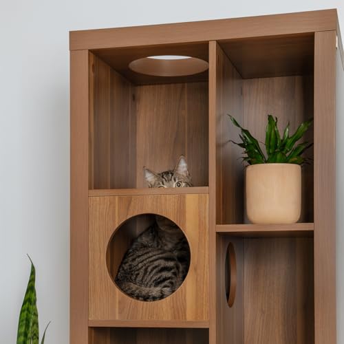 Estante árbol para gatos multi-niveles 148.59 cm blanco miniatura 5