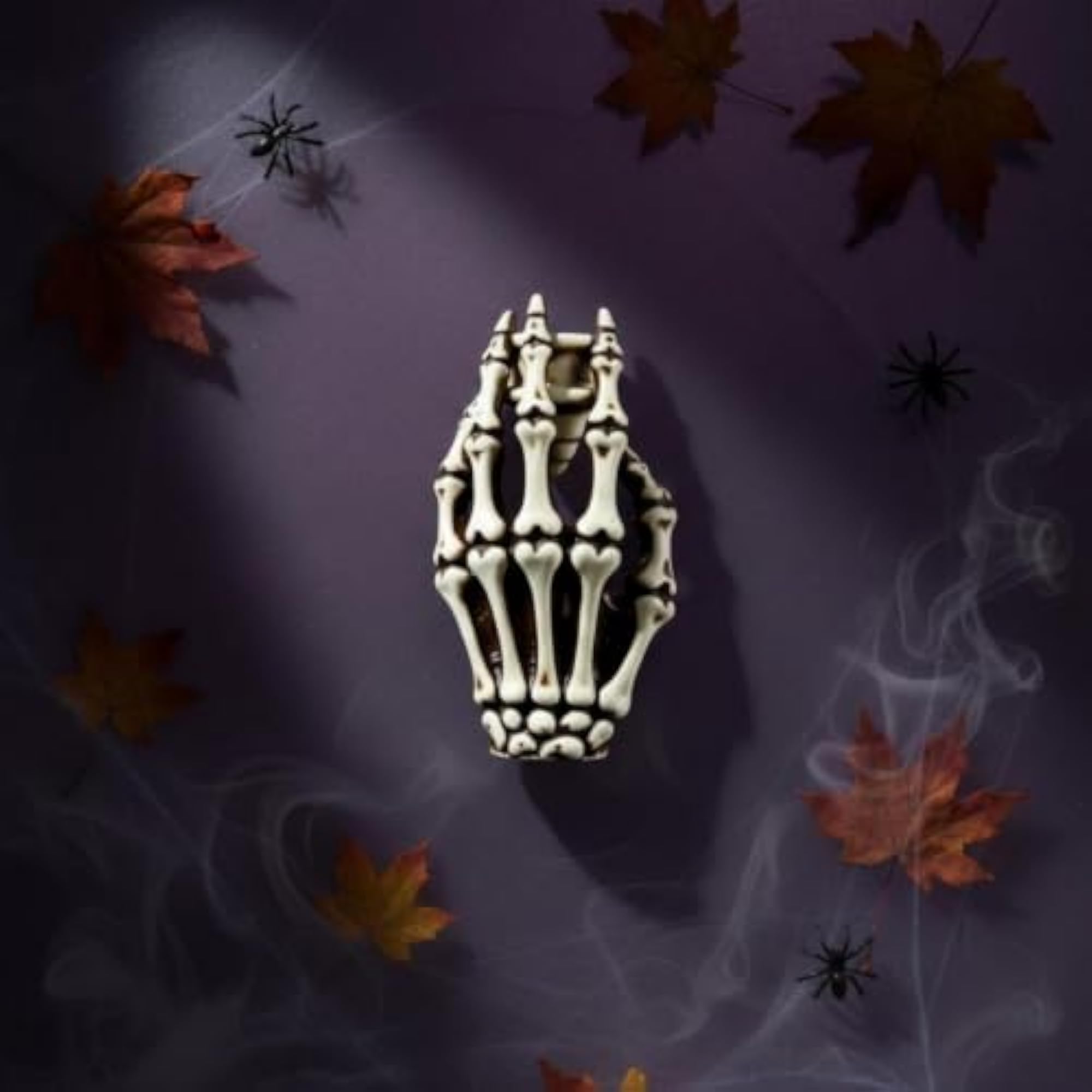 Cranial Hand Candlestick Gothic Style Table Ornament