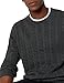 Amazon Essentials Men's Crewneck Cable Cotton Sweater, Charcoal Heather, XX-Large