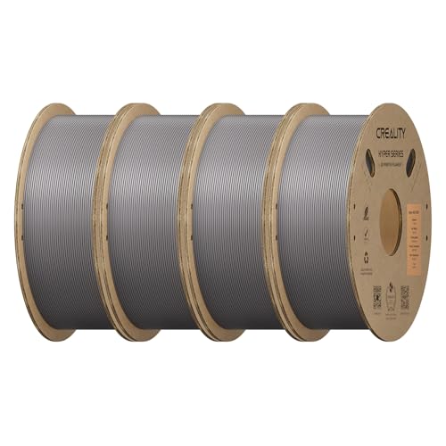 Image of Creality Hyper ABS Filament 1.75mm 4KG, High-Temperature Resistant, High Impact Strength, Stable Printing Performance, + /- 0.05mm Accuracy(Grey 4-Pack