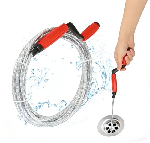 Rohrreinigungsspirale Universal 10m Abflussreiniger Spirale Abfluss Rohrreinigung für Hartnäckige Verstopfungen Rohrreiniger Spirale für Toilette Waschbecken und Badewannenabflüsse