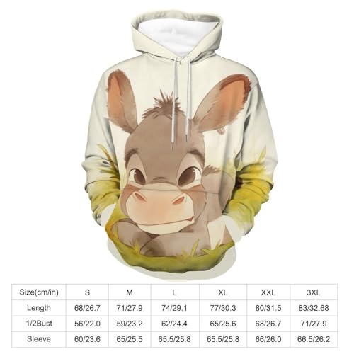 Sweat à capuche âne chaud et doux en taille S, résout le manque de confort