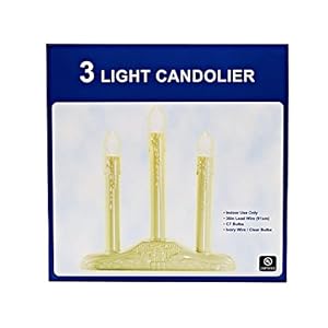   Creative-Hobbies-3-Light-Electric-Candolier-Indoor-Christmas-Candle-Lamp-Ivory-Plastic-with-Clear-C7-Incandescent-Light-Bulbs