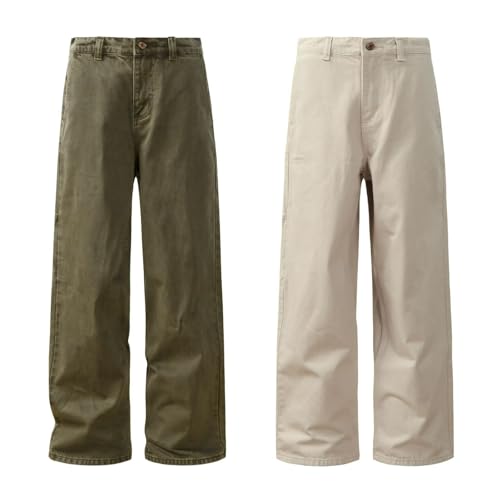 Jeans Pants Trouser Denim Retro Street Trendy Washed Casual Commuter Straight Leg for Men and Women 5