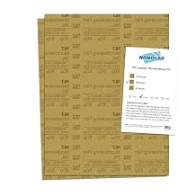 PSA Microfinishing Film, 2 Pc 80 Micron 180 Grit Adhesive Polishing Paper, 8-1/2 x 11 Fine Sanding Film for Scary Sharp Sharpening System, Lapping, or Polishing Jewelry, Aluminum Oxide AO