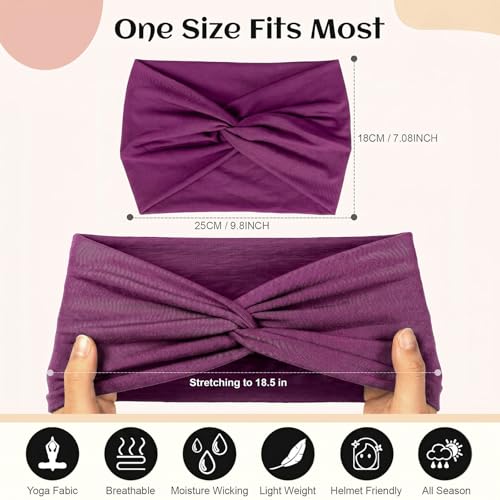 7-Inch Wide Headbands for Women – 3 Pack Soft Thick Turban Hair Bands - image 5