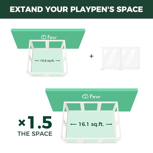 Image of FXW AuraSpace Acrylic Indoor Dog Playpen for Small Dogs, 24 inch, 2 Panels, White