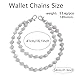 Bowdcvy Pants Wallet Chains for Men Women Trendy Jeans Pocket Key Chain Fashion Jewelry Gifts Accessories (White)