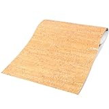 CanaanTree Peel and Stick Cork Wallpaper, Self-Adhesive Contact Paper Inlaid with Silver Foil, Removable Textured 3D, 16.5'x118.1' (Silver Bamboo)