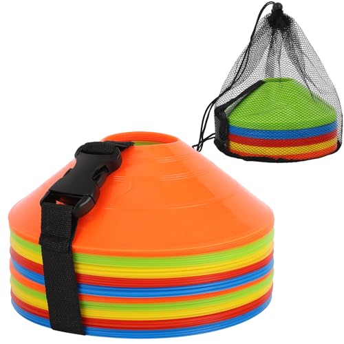 Soccer Cones 15/25/30/50 Pack with Mesh Bag & Strap-Soccer Cones ...