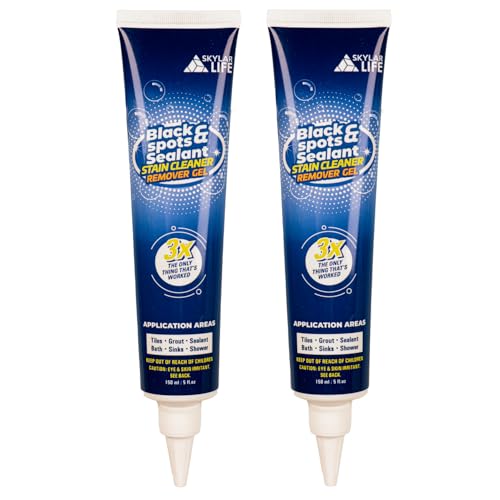 Skylarlife Home Mould & Mildew Stain Remover Gel Stain Remover Cleaner Wall Mould Stain Cleaner for Tiles Grout Sealant Bath Sinks Showers (2-pack)