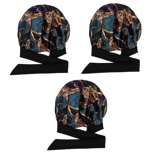 Bonnet satin anti-casse et nœuds : kit de 3 bonnets de nuit élastiques confort