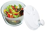 KitchenCraft Mini Salad Spinner/Dresser, Small Multi-Use Salad Washer, 19cm (7.5")