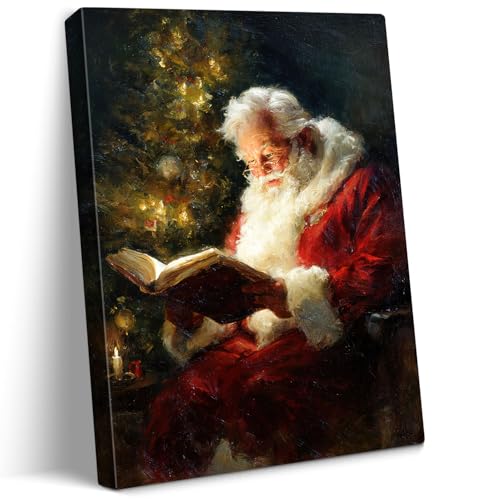 vandlife Vintage Santa Canvas Wall Art Oil Painting Prints of