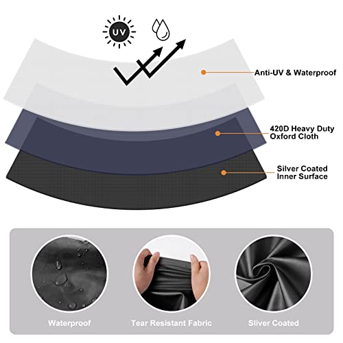 Moutosne 2Pcs Outdoor Cushion Storage Patio Cushion Storage Bag Outdoor Cushion Storage Bag 420D Oxford Waterproof Extra Large With Zipper And Handles 60X28X20 Inches Protective Furniture Cover Black #TOP2