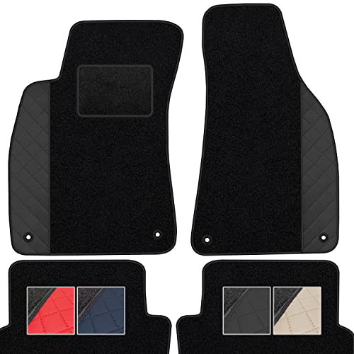 moto-MOLTICO Fußmatten Auto Velours Autoteppiche Schwarz Automatten Set 4-teilig - Auffälliges...