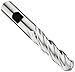 Niagara Cutter N54121 Cobalt Steel Ball Nose End Mill, Inch, Weldon Shank, Uncoated (Bright) Finish, Roughing and Finishing Cut, 30 Degree Helix, 4 Flutes, 2.5" Overall Length, 0.375" Cutting Diameter, 0.375" Shank Diameter