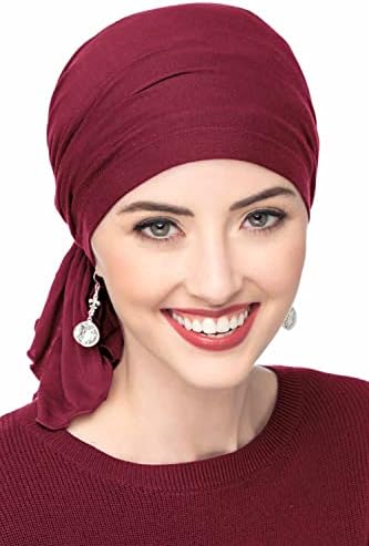 Headcovers Unlimited Slip-On Scarf - Cancer Headwear for Women (Cabernet)