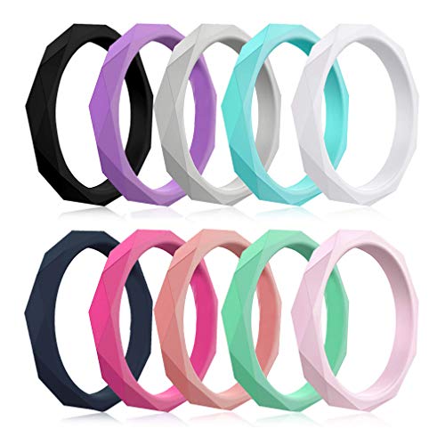 Silicone Wedding Rings for Women, Thin Rubber Wedding Bands Stackable Ring, Affordable, Fashion, Com - //coolthings.us