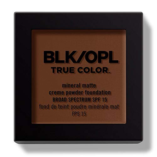 BLK/OPL Mineral Matte Creme Powder Foundation, True Color - SPF 15 Buildable & Blendable Face Foundation Makeup with Matte Finish - Full Coverage, Color Correcting & Sculpting - Vitamins C & E.