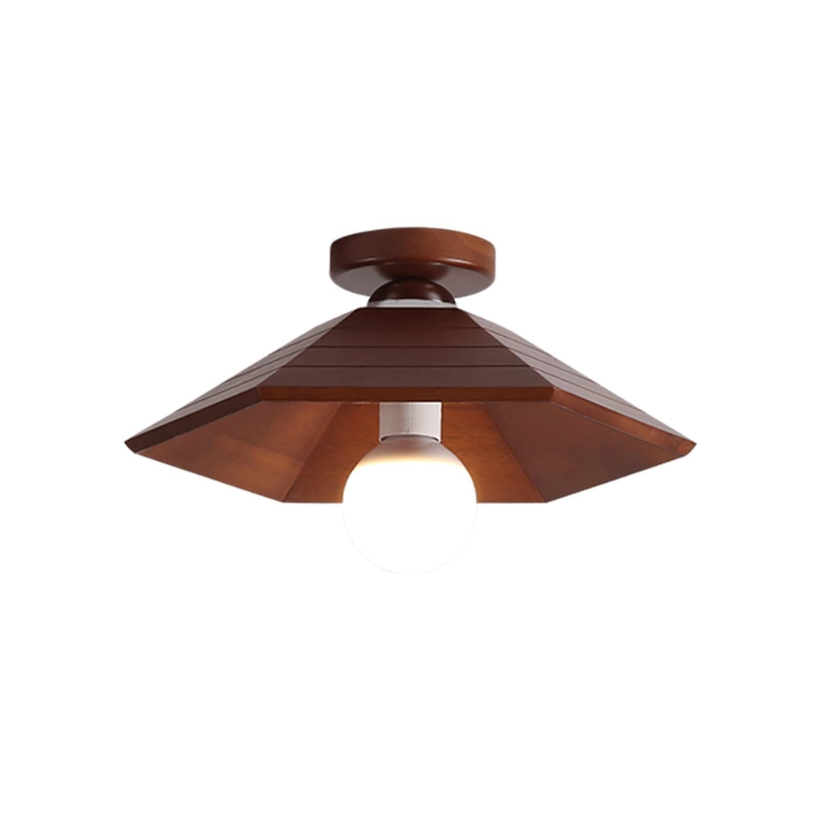 BKEKM Semi Flush Mount Ceiling Light Farmhouse Ceiling Wood Light Mid Century Modern Close to Ceiling Lights E26/E27 Ceiling Lamp Decoration
