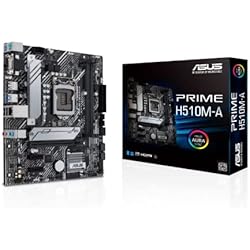 ASUS Prime H510M-A, Placa Base Micro-ATX, Intel, (PCIe 4.0, Ranura M.2 de 32 GPS, WiFi 5, 1 GB Ethernet, USB 3.2 Gen. 1 de Tipo A, SATA 6 GPS, Aura direccionable Gen. 2), H510 (LGA1200)