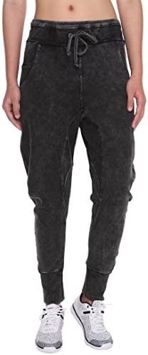 Women's Jogger Pants Casual Cotton Harem Jean for High Waist Drawstring Trousers