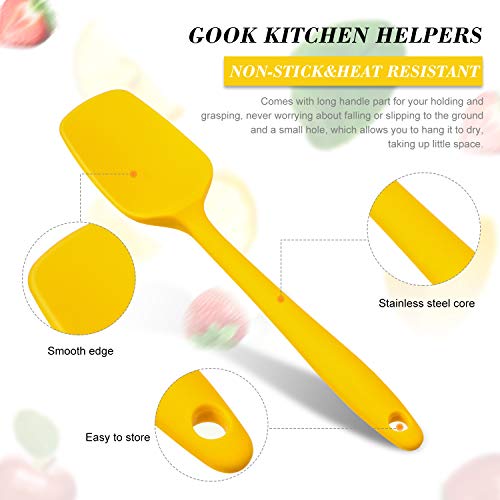 Silicone Spatulas, 7 Pieces 8.2 Inch Small Rubber Spoon Spatula Non Stick Kitchen Spatulas Heat Resistant Flexible Scrapers Colorful Baking Spatulas For Kitchen Cooking, Mixing, Baking Tools #TOP3