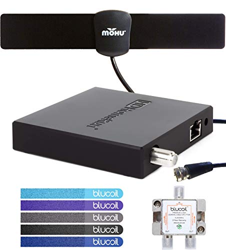 SiliconDust HDHomeRun Connect Duo HDHR5-2US Dual Tuner Bundle with Mohu Basic25 Indoor HDTV