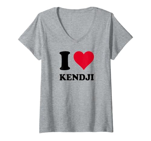 Femme J'aime Kendji T-Shirt avec Col en V